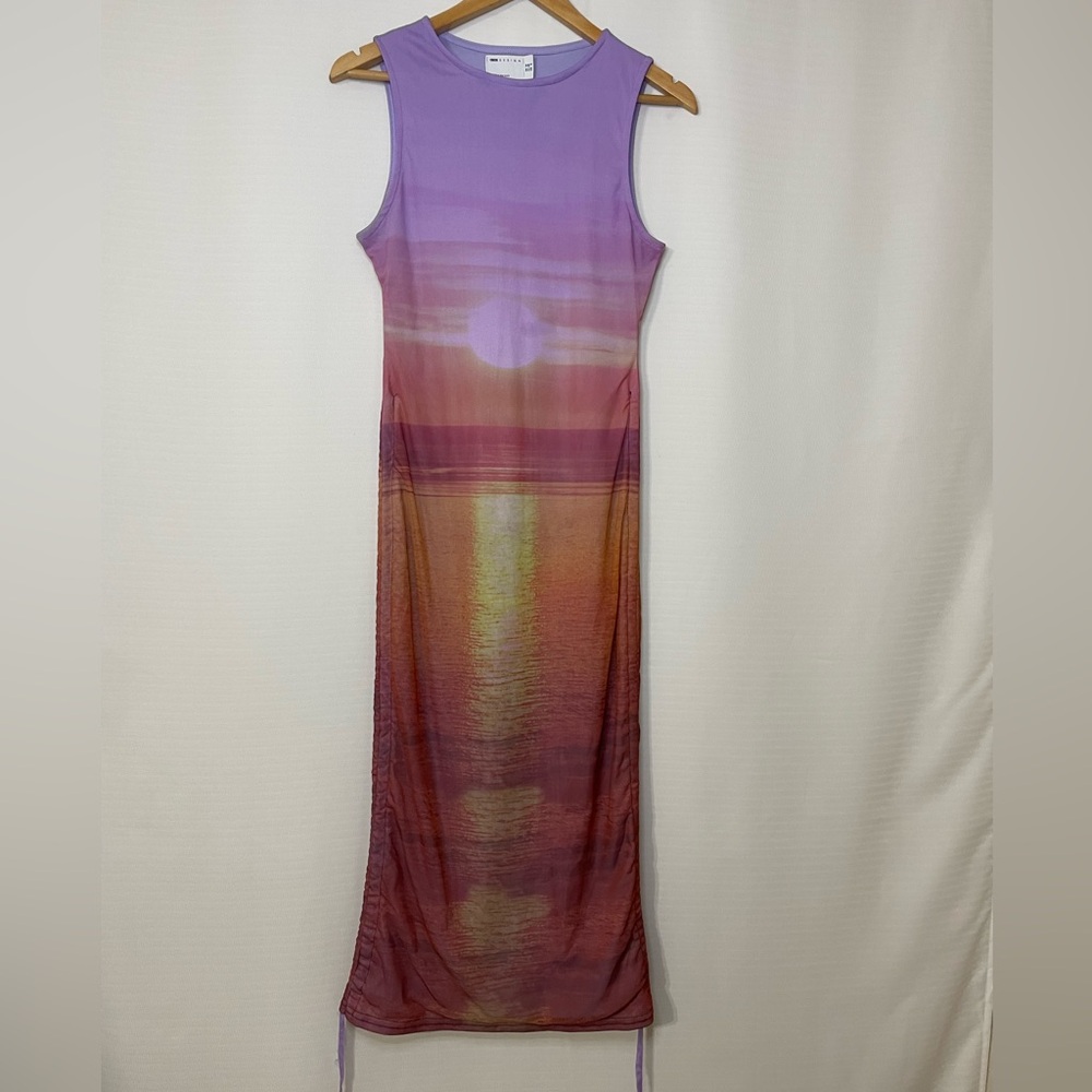 ASOS DESIGN Women’s Sleeveless Mesh Sunset Dress – Size 6